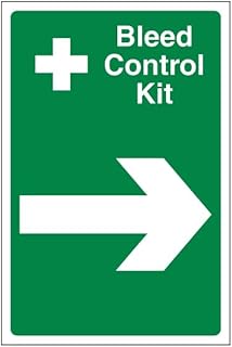 Bleed Control Kit Arrow Right 200 x 300mm - 2mm Rigid Plastic Safety Sign