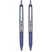 Pilot Precise V5 RT Refillable & Retractable Rollerball Pens, Extra Fine Point Pens 0.5 mm, Blue, Pack of 2 - Ideal for School, Journaling & Office Writing