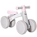 HOMCOM Kinder Laufrad Lauffahrrad Balance Bike ab 1 Jahr Baby Rutschrad mit TPU-Rädern Keine Schrauben Geschenke für Jungen/Mädchen Kleinkind Spielzeug Rosa+Grau 60 x 24 x 37 cm