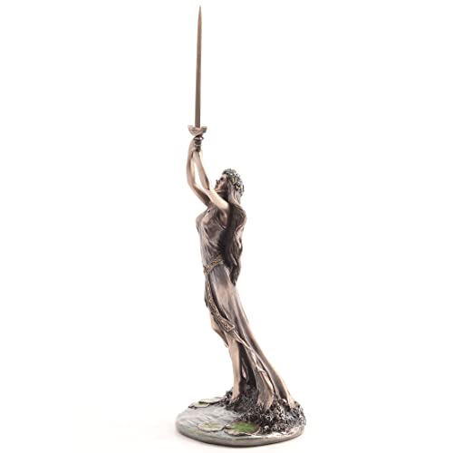 Estatua Lady of The Lake con espada Excalibur 33.7 cm miniatura 3