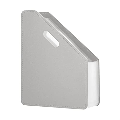 拡張フォルダー グレー 13ポケット デスクファイルフォルダー ドキュメントペーパーオーガナイザー ストレージ 拡張ホルダー 垂直挿入収納ボックス 多層収納 オフィスドキュメント、レター/ 807