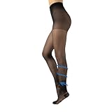 CALZITALY Collant Riposante, Compressione Forte 10mm/Hg, 70 DEN, S, M, L, XL, XXL, 3XL, 4XL, Made in Italy (M, Nero)