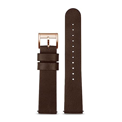 Bracelet de montre souple marron foncé pour remplacer facilement votre bracelet 20mm usé