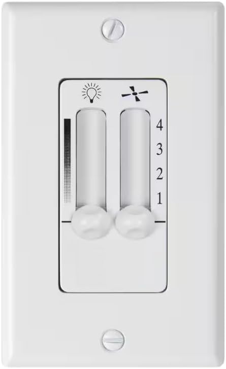 7787300 Wall Control, Ceiling Fan and Light, Replacement for Westinghouse/Hunter/Hampton Bay/Honeywell/Harbor Breeze Ceiling Fans