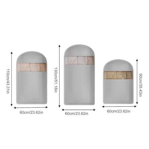 Organizador de ropa de compresión transparente e impermeable con cremallera para armario 6