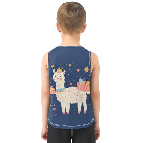 Llama Heart Boys Tank Tops Toddler Boys' Assorted Sleeveless Tank Tops for Summer,3T3