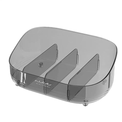 Portatile organizer per cosmetici scatola portaoggetti per 12.2 x 8.27 x 4.92 cm adatto per lo sporco e la vanità Large riferimento alla descrizione grigio