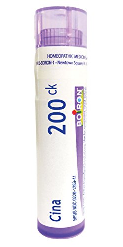 Boiron Cina 200ck, 80 pellets, homeopathic Medicine for Nervousness, sleeplessness in Children, 1 Count