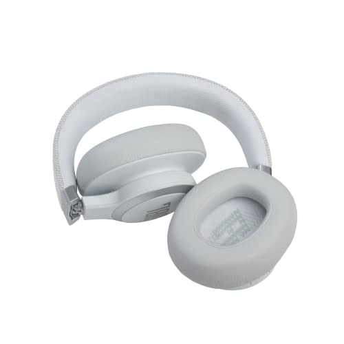 Image of JBL Live 660NC, Smart Adaptive Noise Cancelling Headphones with Mic, Over Ear Headphone, up to 50 Hours Playtime with Quick Charge, Signature Sound, Auto Play & Pause, Dual Pairing & AUX (White)