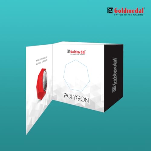 Image of Goldmedal Polygon Door Bell | Wired Electronic Door Chime | Calling Bell For Home | Door Bell for Office, School | Single Tone Door Bell | Easy to Install | for Home, Office, School & Hotel Rooms| Single Tone Door Bell | Durable Build