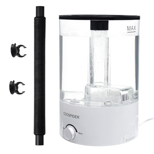 Coospider 4L Plant Humidifier, Top Fill Humidifiers with Cool Mist and Extention Hose for Plant Mushroom Greenhouse Bedroom Grow Tent