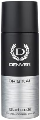 Denver Black Code Deodorant Spray for Men 150ml | Long Lasting Fragrance