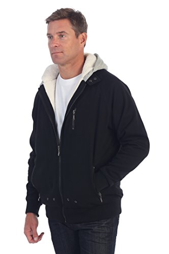 Gioberti Men's Soft Heavyweight Sherpa Lined Fleece Hoodie Jacket4