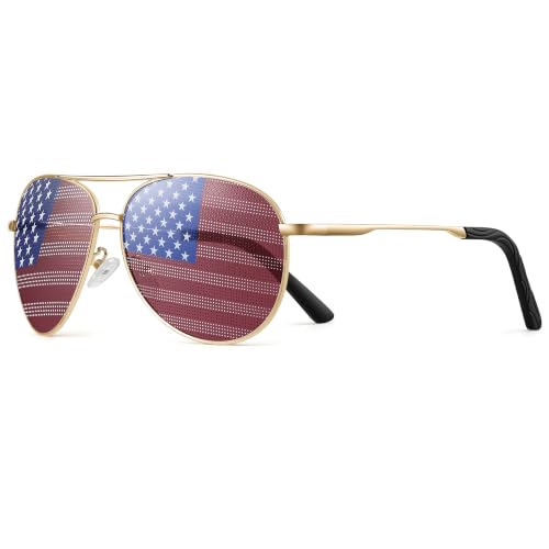Image of Eiuizah Polarized Aviator Sunglasses for Men Women UV400 Driving Shades | Polarized Lenses Reduce Glare with UV Protection Lightweight Aviator Designed for Driving Fishing Outdoor Activities