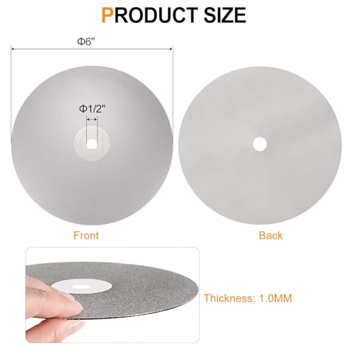 Discos de diamante grano 60 80 100 120 500 para afilado y lijado de piedras 2