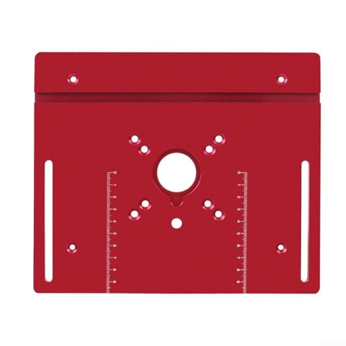 Una elección inteligente placas de enrutamiento de aluminio robustas y eficientemente diseñadas para una integración perfecta con herramientas de carpintería convencionales (rojo)