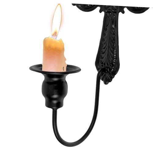 Candelabro de pared en cruz con base de vela decorativa de diseño 5