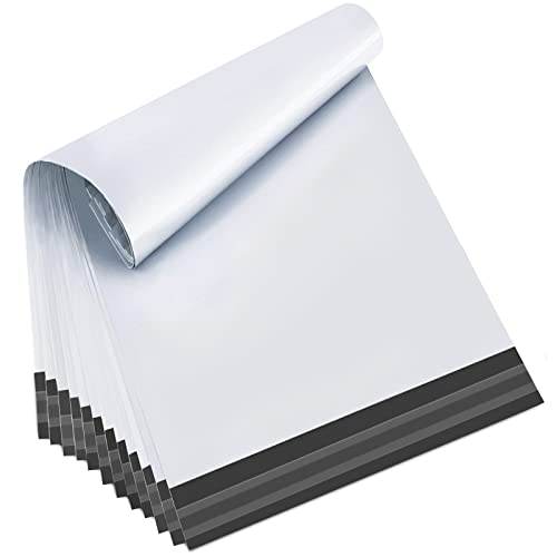 Image of White Poly Mailers 6x9in 100Pcs, Shipping Bag for Small Business, Mailer Bags for Clothing, Self Strong Adhesive Mailing Envelopes for Package Suppliers, Flexible Secure Tear Resistant Postal Bag