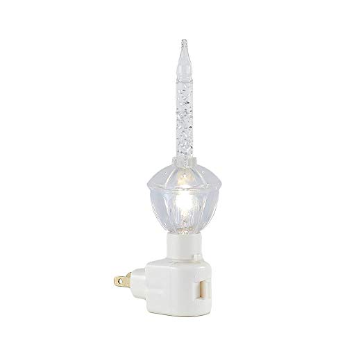 Novelty Lights Traditional Bubble Night Light 1 Clear with Silver Glitter Bubble Night Light (120 V Outlet 1 Pack)