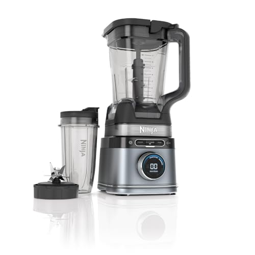 Detect Power Blender + Personal Single-Serve, BlendSense Technology, Kitchen Countertop, Silver - Blend And Enjoy Your Favorite Drinks In The Single-serve Cup With Spout Lid