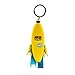 Produktbild IQ Lego Iconic Banana Man Schlüsselanhänger mit LED-Taschenlampe Spielzeuggeschenke für Kinder - 76 mm große Figur (KE23H) - 2 CR2025 Batterien enthalten