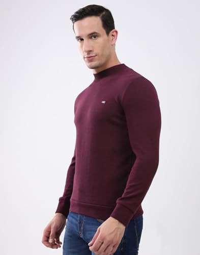 Image of Monte Carlo Mens Regular Fit Full Sleeve Solid T Neck Winter Tshirt (Pack of 1)