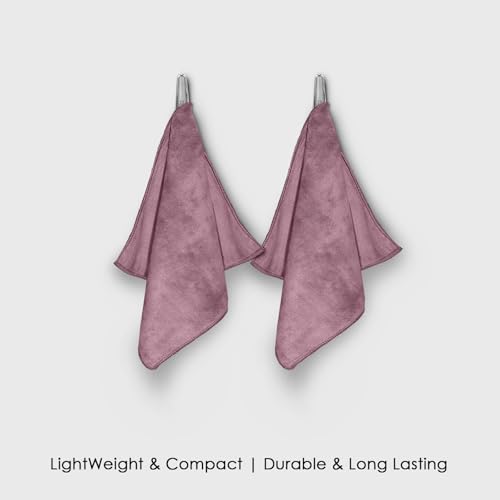 Image of HOUSSE Microfiber Face Towels | Ultra Absorbent, Odour-Free, Quick Dry 450 GSM Face Towel for Home, Gym, Travel, Running and Personal Use | 30x30 cm | Set of 4 in One Colour (Rose Taupe, Pack of 4)