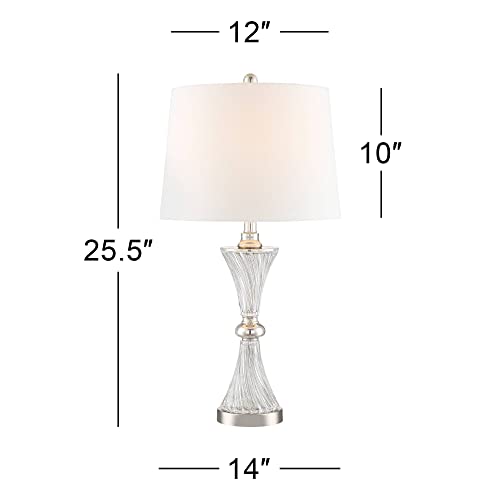Regency Hill lámparas de mesa modernas 3 vías 25.5" set 2 USB miniatura 4