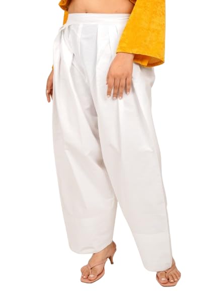 monomee White Farshi Salwar, Traditional Indian Farshi Salwar-picture-16