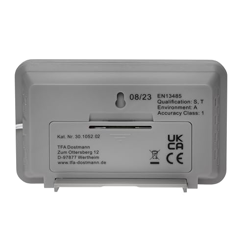 Thermomètre numérique TFA Dostmann LT202 blanc avec sonde étanche et alarme