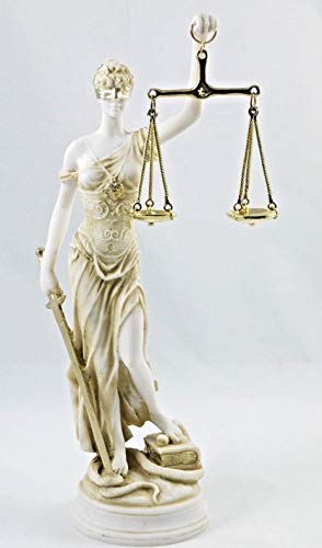 Greek Goddess Themis Statue Gold Colour Blind Lady Justice Sculpture Lawyer Gift #TOP4