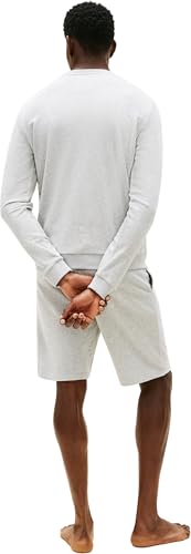 Tommy Hilfiger Herren Sweatshirt Track Top mit Rundhalsausschnitt, Grau (Ice Grey Heather), XS – Ansicht 3