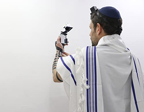 Image of Decorative Plastic Tefillin Boxes Case Cover Set of Two, Rosh and Yad For Righty, Rashi (Shaidalach)