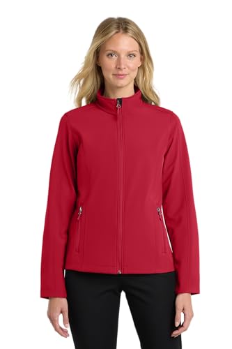 Port Authority Ladies Core Soft Shell Jacket L317, Rich Red, Large