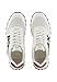 Armani Exchange Men's Drop Sneaker, Off White/Deep Navy, 9.5