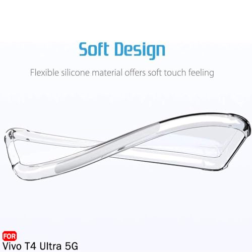 Image of TheGiftKart Crystal Clear Back Cover Case for Vivo T4 Ultra 5G | Shockproof Soft TPU Case | Cushioned Edges for Ultimate Protection Back Cover Case for Vivo T4 Ultra 5G (TPU, Transparent)