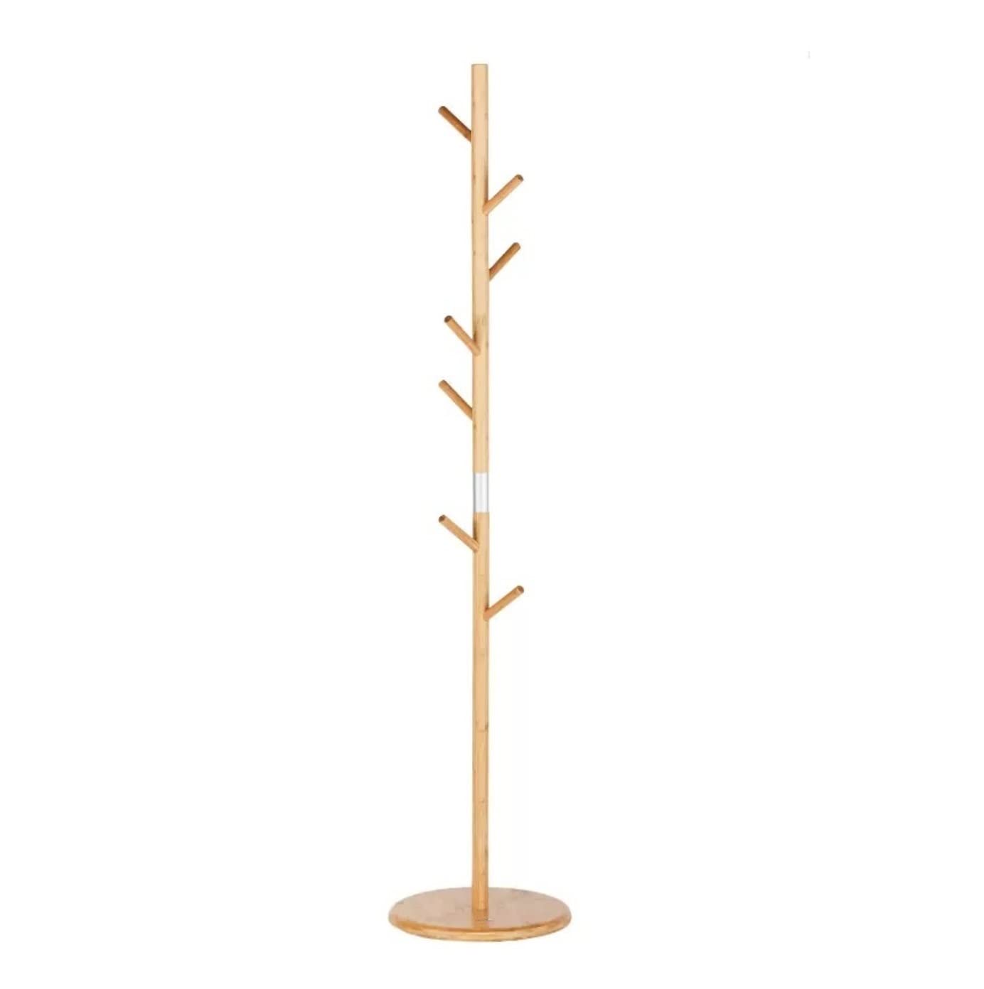 Iwenzhkpa B Coat Rack Wooden Coat Rack Freestanding Hanger Stand Tree With Heavy Duty Round Ase Freestanding(B)