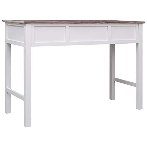 Bureau pour petit espace en bois marron robuste et compact