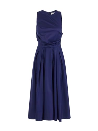 ITALIA Elisabetta Franchi Abito in Popeline di Cotone con Dettaglio Logo ABT52 DC8 42