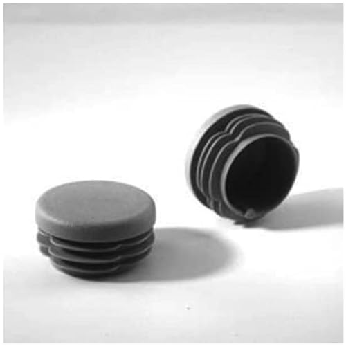 Preisvergleich Produktbild 20 Stck. Lamellenstopfen Rohrstopfen Pfostenkappen Rund 50 mm mm Grau