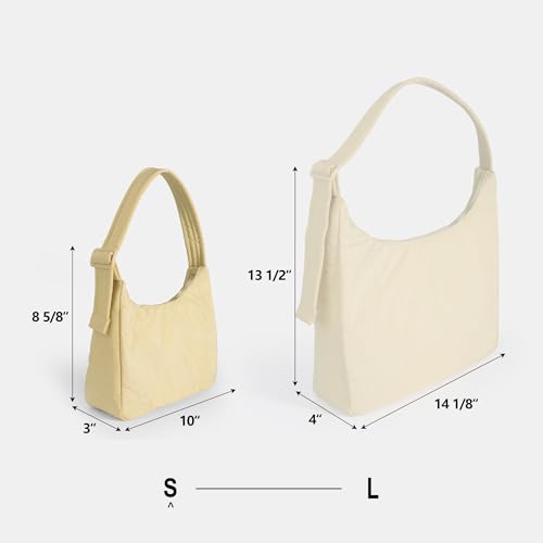 Image of FASTFAIRY Nylon Shoulder Bag - Adjustable Quilted Strap, Structured Slouchy Design with Interior Zip Pocket