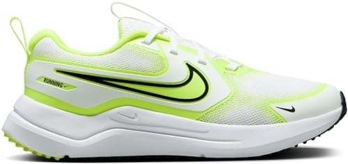 Nike Cosmic Runner Big Kids' Road Running Shoes (HM4402-106, White/Volt/Black)