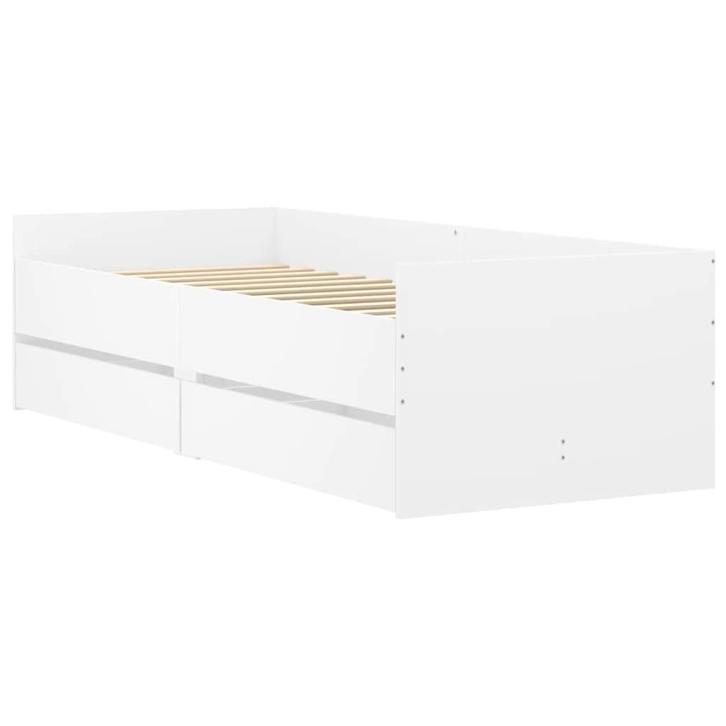 vidaXL Estructura de Cama con cajones Blanco 90x190 cm