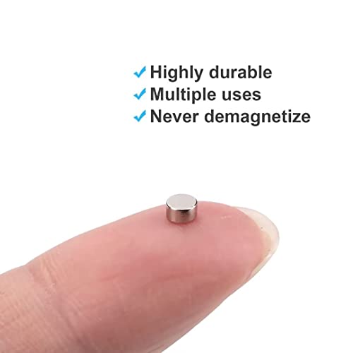 200Pcs Small Magnets, 3x2 mm Mini Tiny Round Magnet, Micro Neodymium Magnets for Crafts, Miniatures, Refrigerator, Whiteboard