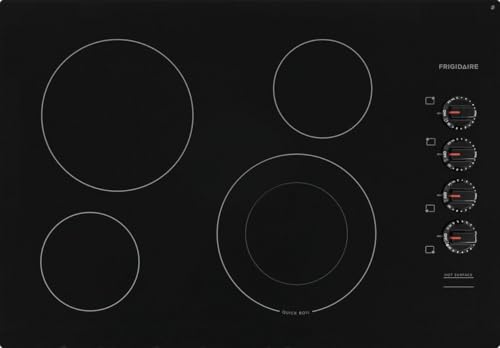 Frigidaire FFEC3025UB 30 Inch Electric Smoothtop Style Cooktop with 4 Elements in Black
