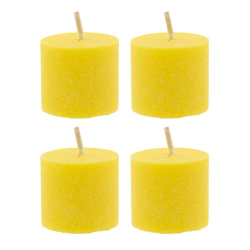 Radiant Treasures Yellow Lemon Lavender Scented Votive Candles, 4 Pack