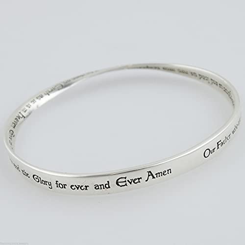FashionJunkie4Life 925 Sterling Silver Religious Bangle Bracelet4