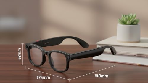 Image of Aeoss AI Video Smart Glasses for Men & Women- Object Recognition, Real-Time Translation, 8MP HD Video Recording Camera, Bluetooth Audio /Calls, Voice Assistant for Outdoor Sports & Driving