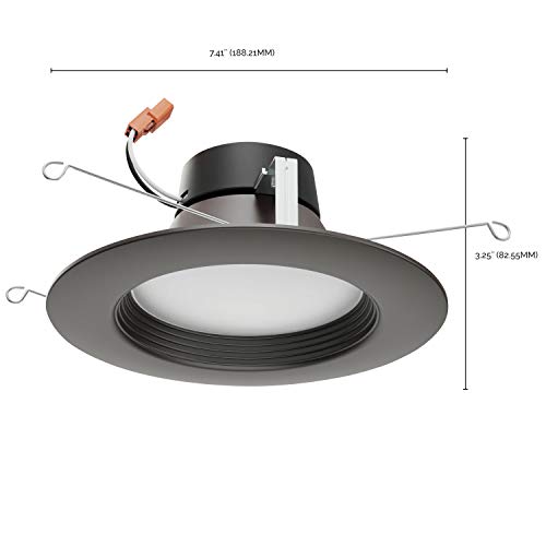 Satco (8 Pack) Led Color Selectable Downlight Retrofits, Part Number S11837, 9 Watt; 5 Inch - 6 Inch; Cct Selectable; 120 Volts; Dimmable; Bronze Finish for Industrial and Commercial Use - Image 4