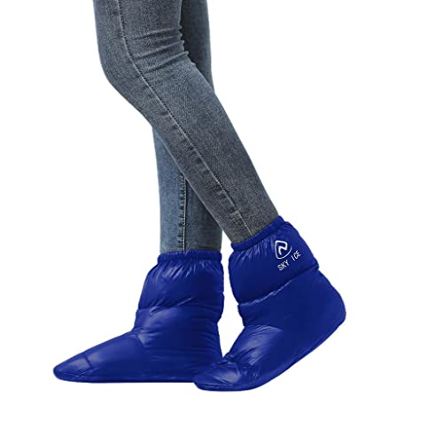 Image of ECOMISTIQ2xOutdoor Camping Duck Down Slippers Sock Shoes Warmer Boot Booties Blue M|Sporting Goods|Outdoor Sports|Camping & Hiking|Clothing|Men's|Socks